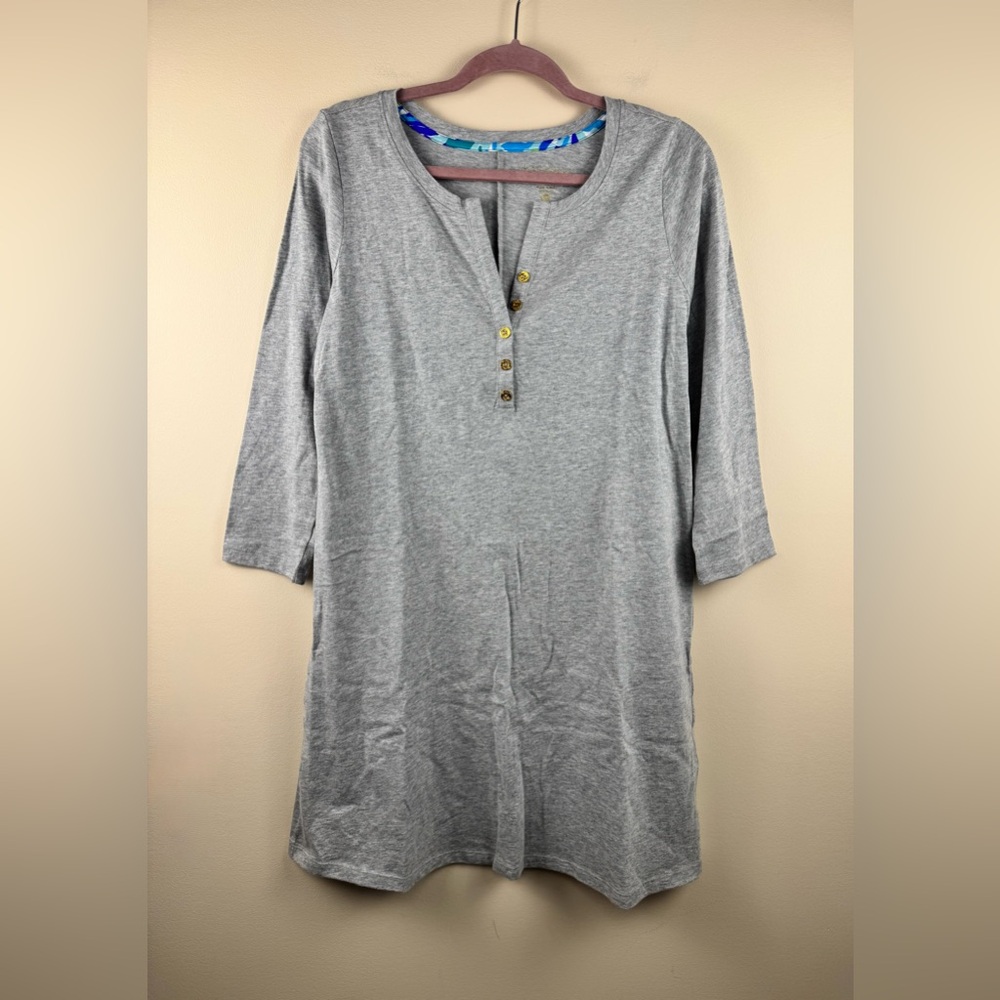 Lilly Pulitzer Banyan‎ Dress In Heather Grey Gold Solid